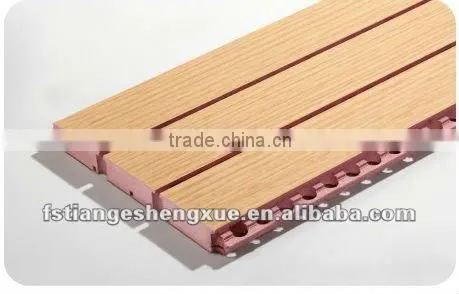 3d Mdf Grooved Wooden Auditorium Cheap Diffuser Acoustic Panel photo-3