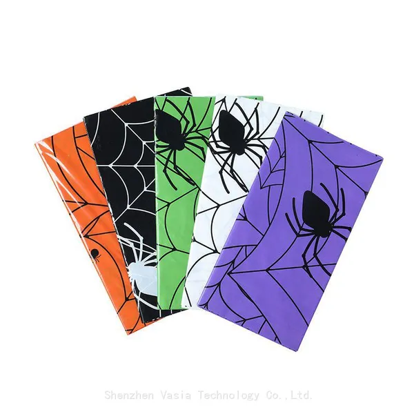 Wholesale Halloween Spider Web Tablecloths - Disposable Plastic for Party Decor, Bulk Supplies photo-5
