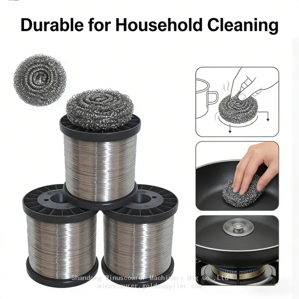 SS Wire 410 Grade  Diameter Stainless Steel Wire Used for Kitchen Scourer