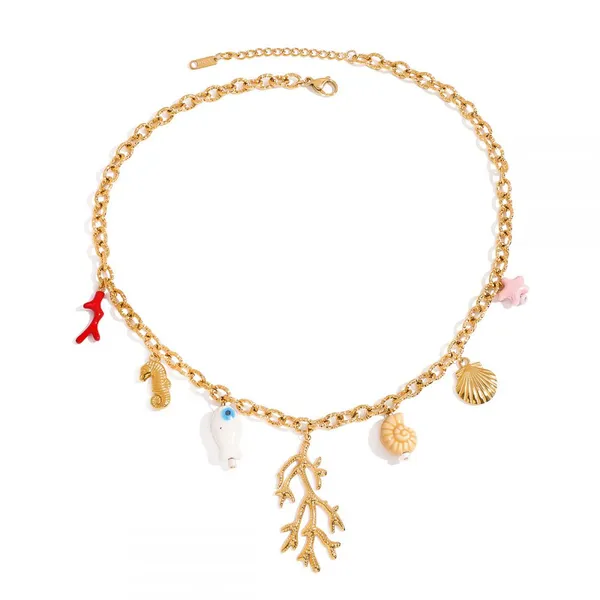 Exquisite Minimalist Stainless Steel Gold Necklace - Waterproof Fashion Jewelry photo-4