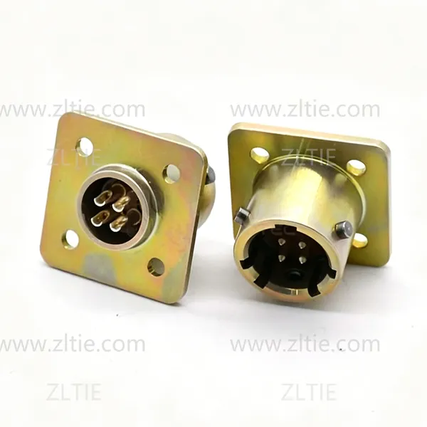 ZH127 Series Connector Shell Size 10 4pin Male Flange Socket Solder – СНЦ127-4/10ВП127-1-В ZH127-4/10B12Z-1-B photo-2