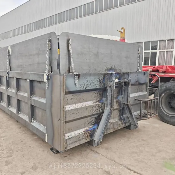 Solid Construction Waste Bins of 6 or 8 Cubic Meters for Collecting Renovation Waste Such as Bricks and Cement, Can be Equipped With Tarpaulin and Hydraulic System