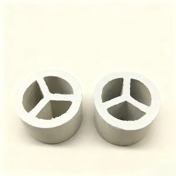 Pingxiang Daier Ceramic Triple Y Ring Random Tower Packing – Acid Resistant Up to 1000°C for Chemical Absorption Scrubbing Distillation
