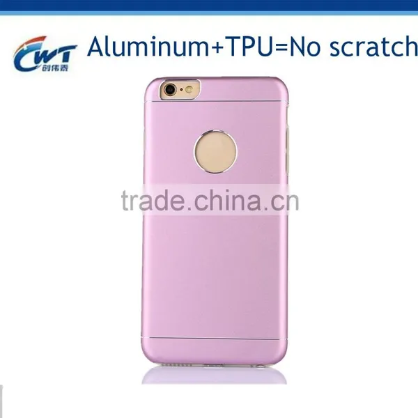 Luxury Full Protective Aluminum Metal Clear TPU Back Case For IPhone 6S photo-3
