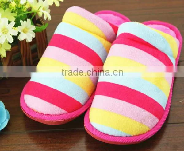 2015 Newest High Quality Cheap Indoor Cotton Soft Slippers for Women Korea Style Slippers Wholesale photo-3
