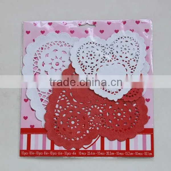 Paper Napperon Heart Shape Paper Doily photo-2