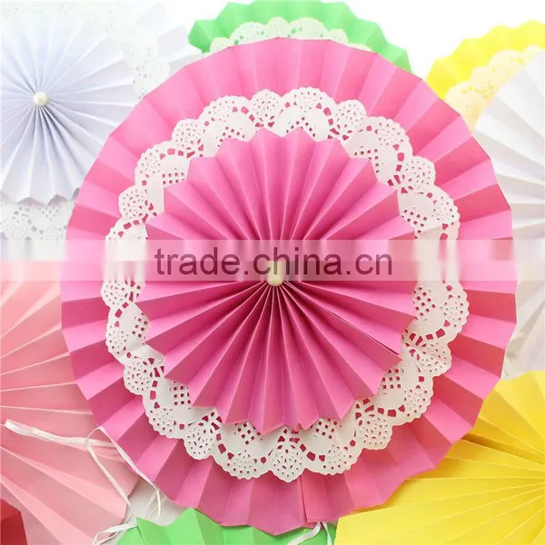 Colorful Round Paper Fan Wedding Stage Decoration Birthday Party Decoration Paper Fan photo-4
