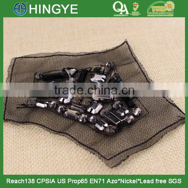 New Arrival Acrylic Stone Beaded Applique Patch for Shoulder NH-003 photo-3