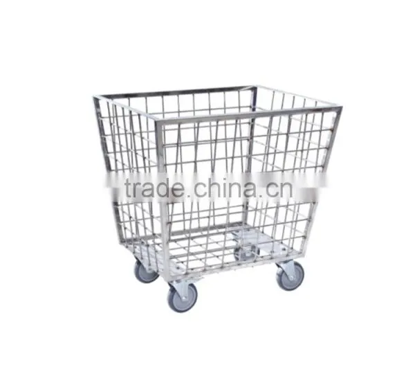 STM - 250 Stainless Steel Basket Trolley Stainless Steel Furniture , Hospital Fourniture