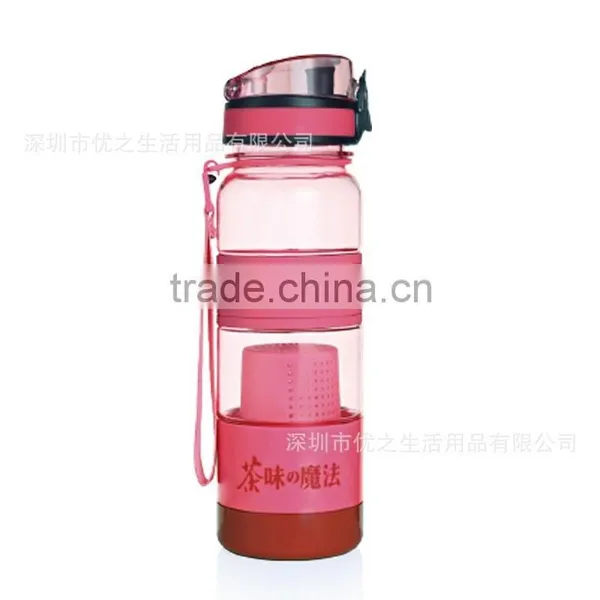 Custom Tea Water Bottle Infuser Fashion Clean PP Plastic Water Bottle photo-2