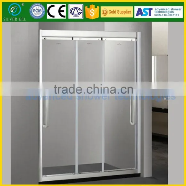 Smart Bathroom Tempered Glass 3 Panel Sliding Shower Enclosures Door photo-2