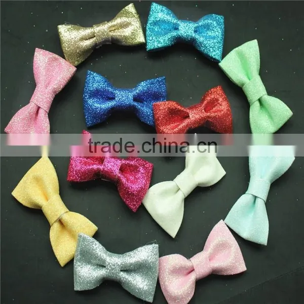 2015 Hot-selling Handmade 2.5" Glitter Hair Bow,Hair Bow Accessory photo-3