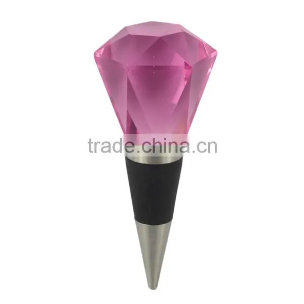 Diamond Cut Crystal Wine Bottle Stoppers photo-2