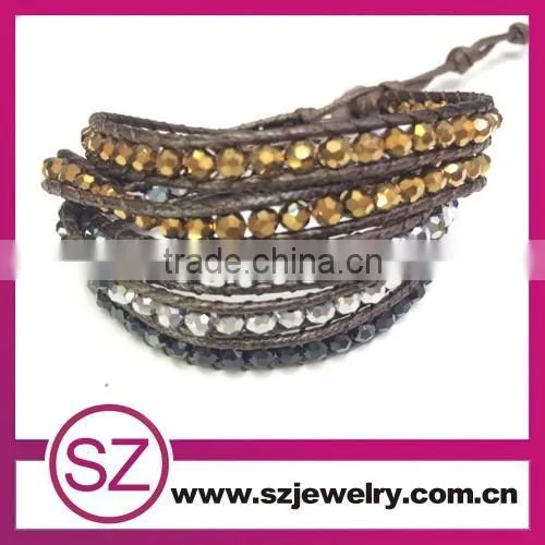 Fashion Jewelry 2015 New Products Leather Bracelet Wholesale Guangzhou photo-3