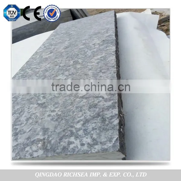 China Cheapest Flamed Pave Stone Blue Limestone Slab photo-3