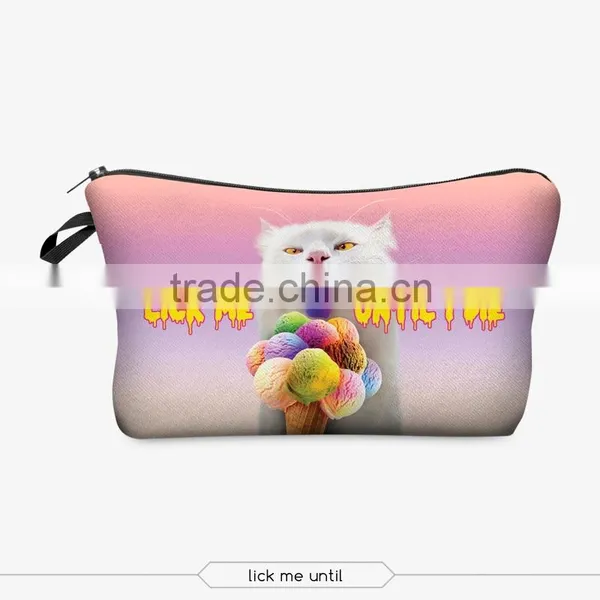 Waterproof Cosmetic Bag 3d Print Cosmetic Bag High Quality Wholesale Travel Makeup Cases With Zippers Pouch Purses Wallets photo-3