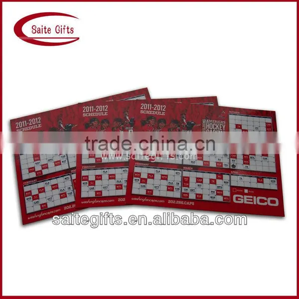 Customized Promotional Advertising Schedule Magnet