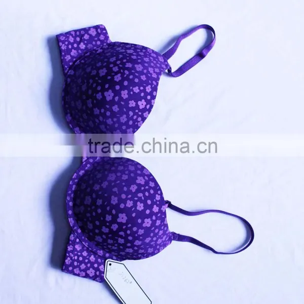 Wholesale Girls Young Ladies Cotton Ahh Bra With Flower Print photo-4