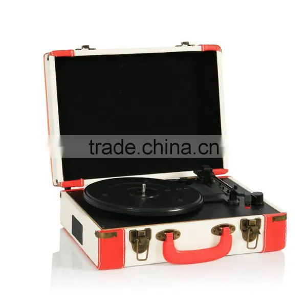 2015 Newest Portable Suitcase Turntable Player Vinyl Player With Bluetooth photo-3