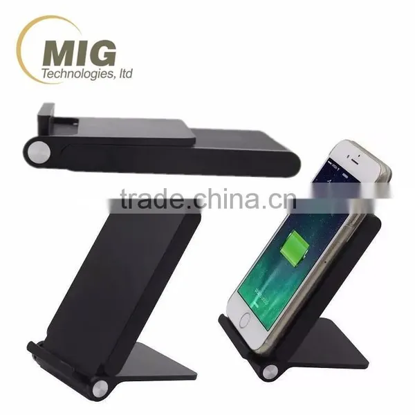 High Quality Fast QI Wireless Charger Pad Charger Dock With 3 Coils Foldable Stand for All Smart Phones photo-3