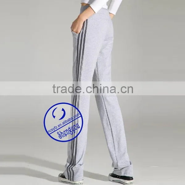 Wholesale Custom Cotton Womens Plain Grey Trasksuit Joggers Pants photo-5