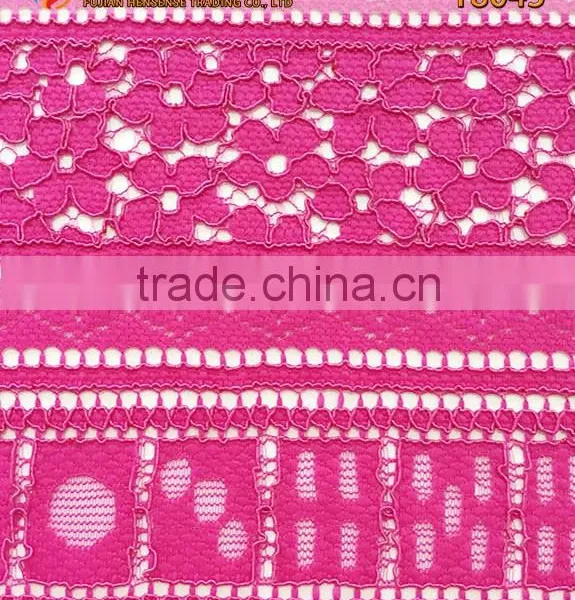 Wholesale Good Quality Polyester Strand Lace Fabric T8045 photo-3