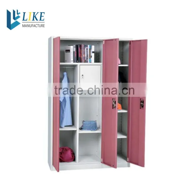 Colorful steel locker for changing room Mirror locker
