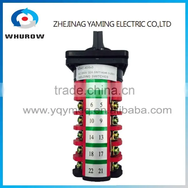 KDHC Series 25A32A40A63A 1-9 Poles Electric Changeover Cam Rotary Transfer CO2 Gas Welding Machine Switch DC Motor Circuit photo-5