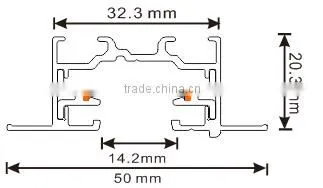 Recessed 2 Wires Track Rail Led Track Light Fixture of Ceiling photo-3