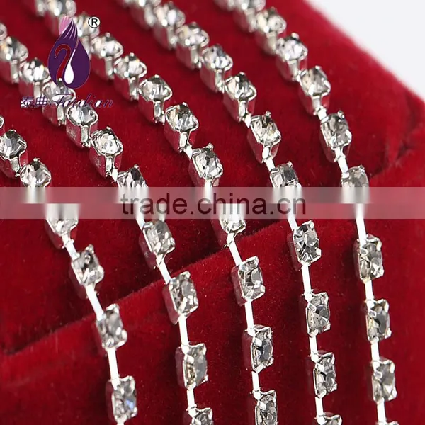 Ss22 Gold Single Row Rhinestone Cup Chain for Garment Decoration Bags Nail Art Quality Choice photo-3