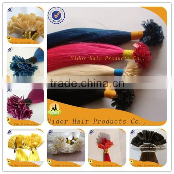 Quality Wholesale Pre-bonded Remy Indian Human Hair Extensions I-tip/u-tip/v-tip/micro Ring Loop Hair