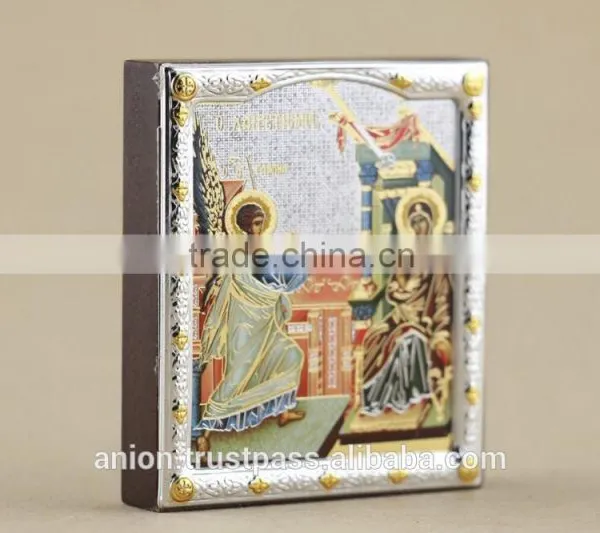 Greek & Russian Orthodox Wooden Icon. Annunciation. Small Size photo-3