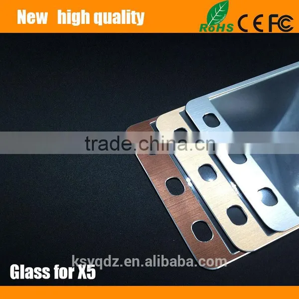 2.5D Titanium Alloy Brushed Metal Tempered Glass Screen Protector Guard for SONY X5 photo-3