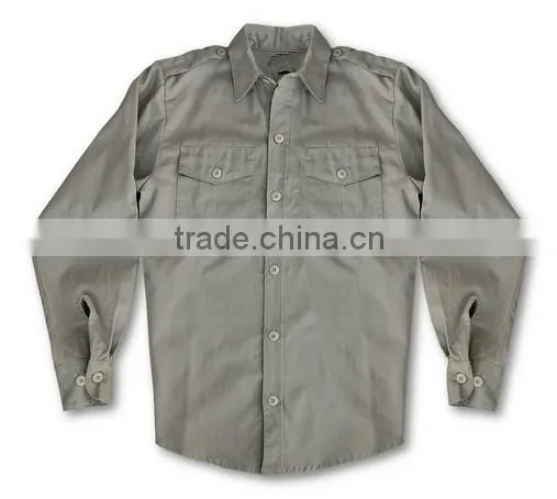Long Sleeves & Short Sleeves Custom Khaki Shirt photo-3