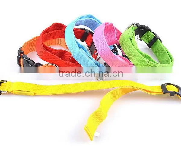 Pets Dog LED Light Blink Flash Night Safety Nylon Collar Waterproof photo-2