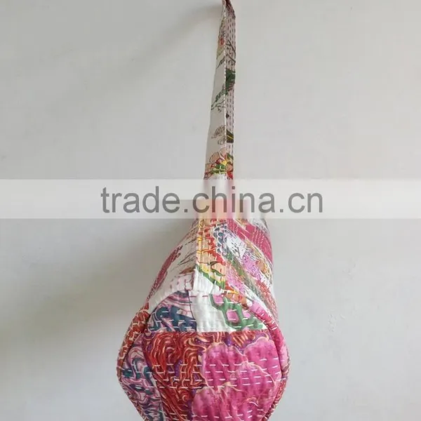 Hippie Cross Body Shoulder Bags Yoga Mat Bag Traditional Yoga Bag Embroidery Kantha Yoga Bag Handmade Cross Body Bag photo-4