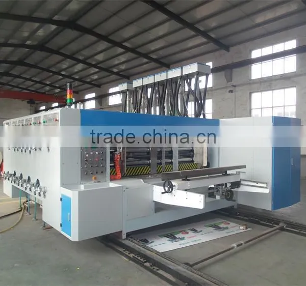 1400x2500mm High Speed Lead Edge Feeder Four Colors Automatic Flexo Printer Slotter Die Cutter With Stacker Quality Choice