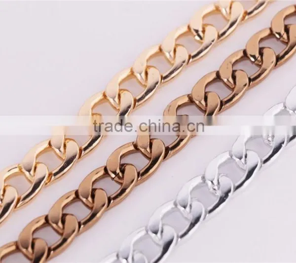 Handbag hardware accessories metal oval chain,Decorative bag parts metal chain,Detachable handbag metal chain