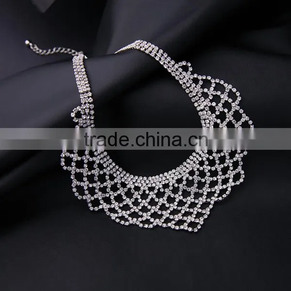 Cheap Wholesale Jewelry Necklace 2016 Latest Design Fashion Multiple Layered Luxury Crystal Necklace photo-2