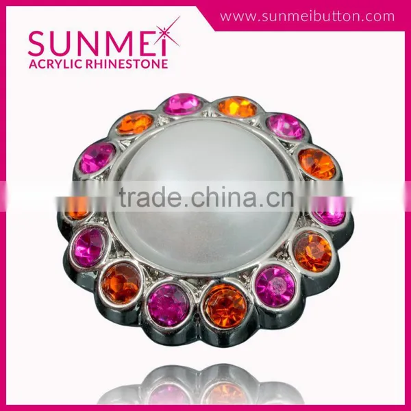 Very Elegant Fancy White Bulk Pearl Rhinestone Dress Button photo-2