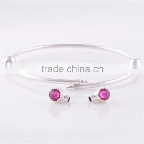925 Sterling Silver Bangle Bracelet Cross DIY European Charm Beads Bangle CSZ002 photo-5
