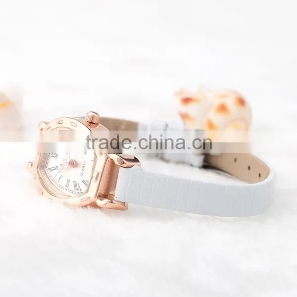 New Models From Doris Watch Slim Band Square Alloy Rose Gold Women Dress Leather Watch photo-2