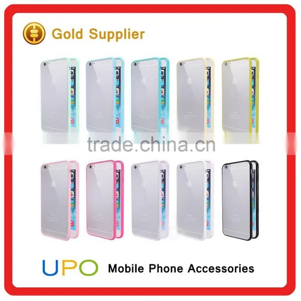 Flexible Soft Gel Tpu Bumper and Slim Transparent Hard PC Plastic Back Clear Case Cover for IPhone 6 6s photo-6