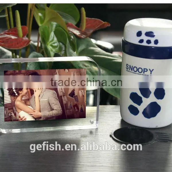 Fancy Customized 4x6 5x7 6x8 8x10 Acrylic Magnet Photo Frame photo-2
