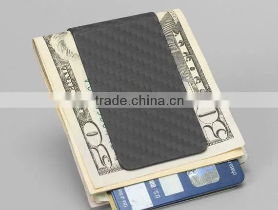 Slim Carbon Fiber Money Clip Carbon Fiber Card Holder With Box photo-4