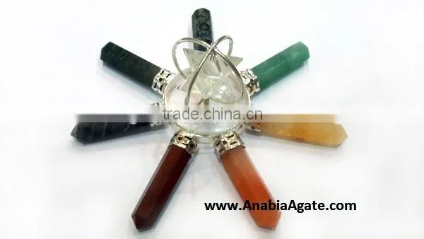 7 Chakra Spinning Merkaba Agate Energy Generator : Agate Chakra Healing Tools photo-4