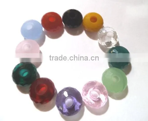 AAA Multi Color Quartz Stylist Rondelle Big Hole Beads photo-3