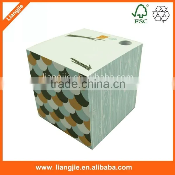 Manufactory Custom Memo Paper Cube,pen Hole Paper Cube,colorful Print Note Cube photo-3