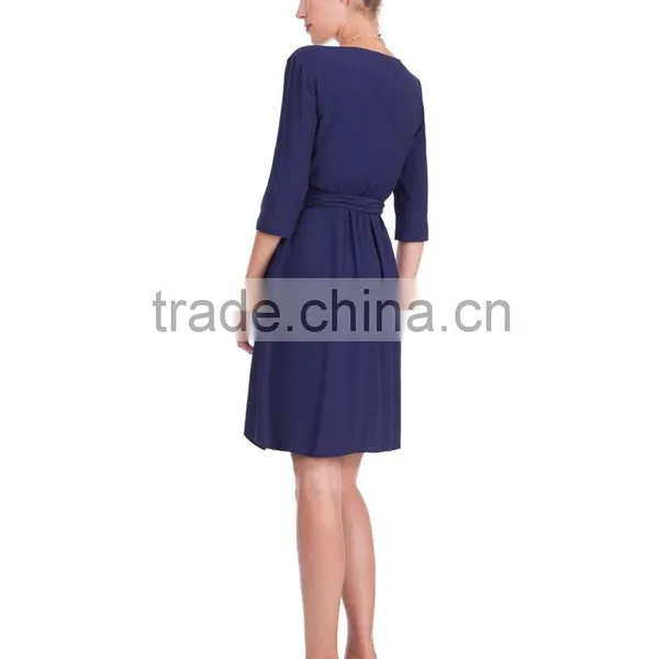 Deep V-Neck Sexy Maternity Dresses Easy Nursing photo-3