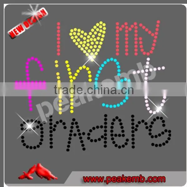 Hot Sale Wild About 3rd Grade Rhinestone Transfer Design Iron on Glitter for Children Clothing photo-3